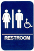 Unisex Handicap Restroom With Braille 