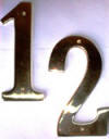 8" Solid Brass Numbers 