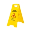 Palmer CS0702-19 Caution Wet Floor Sign 2 Sided Multilingual 24" Tall