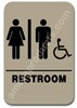 Restroom Sign Handicap Unisex Taupe 2306 restroom sign handicap unisex, unisex restroom handicap sign, ADA unisex restroom sign handicap 