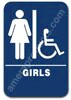 Restroom Handicap Girls 1514 Handicap Girls sign, ADA Girls Handicap sign
