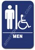 Restroom Sign Men Handicap Blue 1502 restroom sign men handicap, mens restroom sign, ADA mens handicap restroom sign