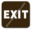 Exit Sign Brown 3811 Exit sign, ADA Exit  sign
