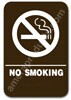 No Smoking Sign Brown 3807 No Smoking sign, ADA No Smoking sign
