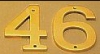 6" Solid Brass Numbers 