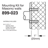 Bradley Exposed Mounting Kits for Masonry Walls - 899-023