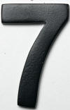 2 1/2" Solid Brass Mailbox Numbers - Black 