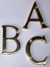 3" Solid Brass Letters 