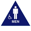 Raised Handicap Men California Title 24 ADA Restroom Sign