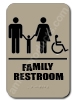 Restroom Sign Family Handicap Taupe 2336 restroom sign Family, Family restroom sign, ADA unisex restroom sign