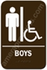 Restroom Sign Handicap Boys Brown 3812 restroom sign Boys handicap, handicap Boys restroom sign, Boys mens restroom sign handicap