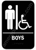 Restroom Sign Handicap Boys Black 5312 restroom sign handicap Boys , Boys handicap restroom sign, ADA Boys restroom sign