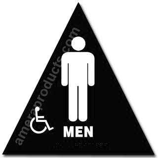 Men's Handicap Title 24 Restroom Sign