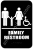 Restroom Sign Family Handicap Black 5336 restroom sign Family, Family restroom sign, ADA unisex restroom sign