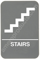 Stairs Sign Grey 4409 restroom sign women, womens restroom sign, ADA womens restroom sign