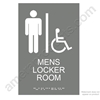 Men's Locker Room Sign EP4446 - White on Gray