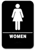 Restroom Sign Women Black 5303