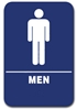 Restroom Sign Men Blue 1501
