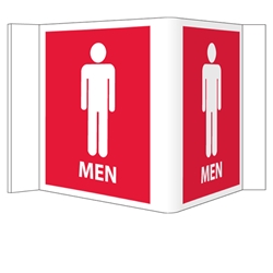 Visi-Signs™ 3D Mens Restroom Sign VS15R