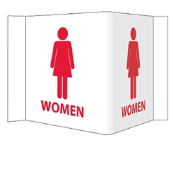 Visi-Signs™ 3D Womens Restroom Sign VS16W