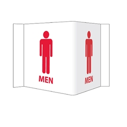 Visi-Signs™ 3D Mens Restroom Sign VS4W