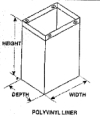 Polyvinyl Waste Receptacle Liner - Bradley Model P11-001 