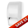 Palmer Fixture RD0028-03 Two Roll Standard Tissue Dispenser White Translucent 
