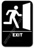 Exit w/ Image Black 5315 Exit sign, ADA Exit sign