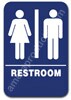 Restroom Sign Unisex Blue 1505 restroom sign unisex, unisex restroom sign, ADA unisex restroom sign