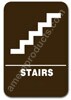 Stairs Sign Brown 3809 Stairs sign, ADA Stairs sign