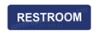 Restroom Sign Blue 1519 