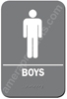Restroom Sign Boys Grey 4413 restroom sign Boys , Boys handicap restroom sign, ADA mens restroom handicap sign