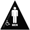 California Title 24 Restroom Sign Men Handicap Black 5322 California Title 24 restroom sign men handicap, mens restroom sign, California Title 24 ADA mens handicap restroom sign