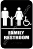 Restroom Sign Family Handicap Black 5336 restroom sign Family, Family restroom sign, ADA unisex restroom sign