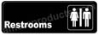 Restroom Sign Black 5506 