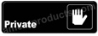 Private Sign Black 5517 