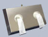 Center Pull Toilet Paper Dispenser Square Stainless Steel Double - Model A-125-DB 