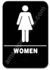 Restroom Sign Women Black 5303 restroom sign women, womens restroom sign, ADA mens restroom sign