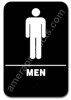Restroom Sign Men Black 5301 restroom sign men, mens restroom sign, ADA mens restroom sign