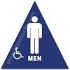California Title 24 Restroom Sign Men Handicap Blue 1522 California Title 24 restroom sign men handicap, mens restroom sign, California Title 24 ADA mens handicap restroom sign