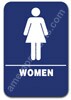 Restroom Sign Women Blue 1503  restroom sign women, womens restroom sign, ADA womens restroom sign