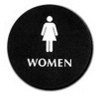 Raised Women Sign Black 