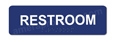 Restroom Sign Blue 1519 