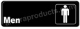 Restroom Sign Mens Black 5504 