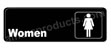 Restroom Sign Womens Black 5505 