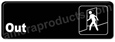 Out Sign Black 5514 