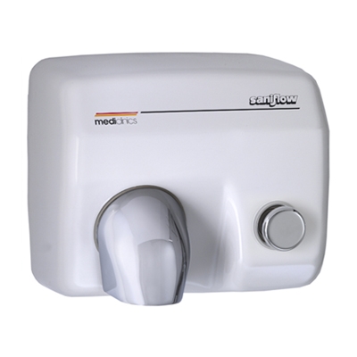 Saniflow® E88 Hand Dryer - Push Button - White Porcelain