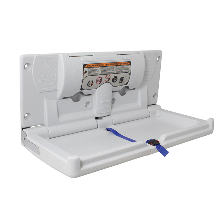 Bradley 9631 Horizontal Baby Changing Station Light Gray #BR-963