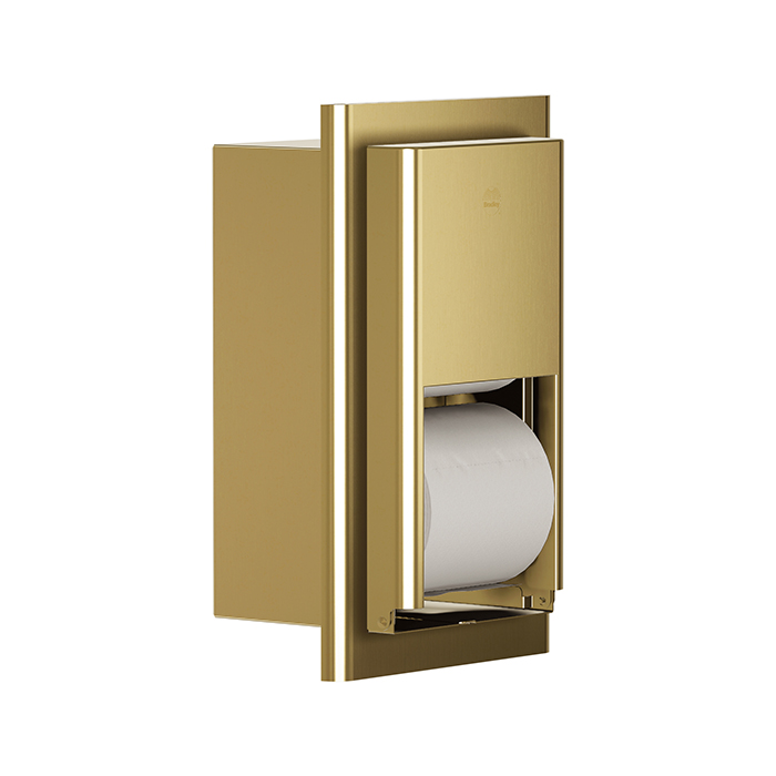 Bradley 5B2-000000-BR Elvari Brushed Brass Recessed Toilet Paper