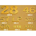 Brass Numbers and Letters